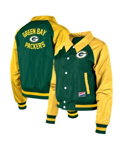 Женская куртка New Era Green Bay Packers Coaches Raglan Full-Snap
