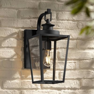 Possini Euro Design Ackerly современный уличный настенный светильник Clear Glass