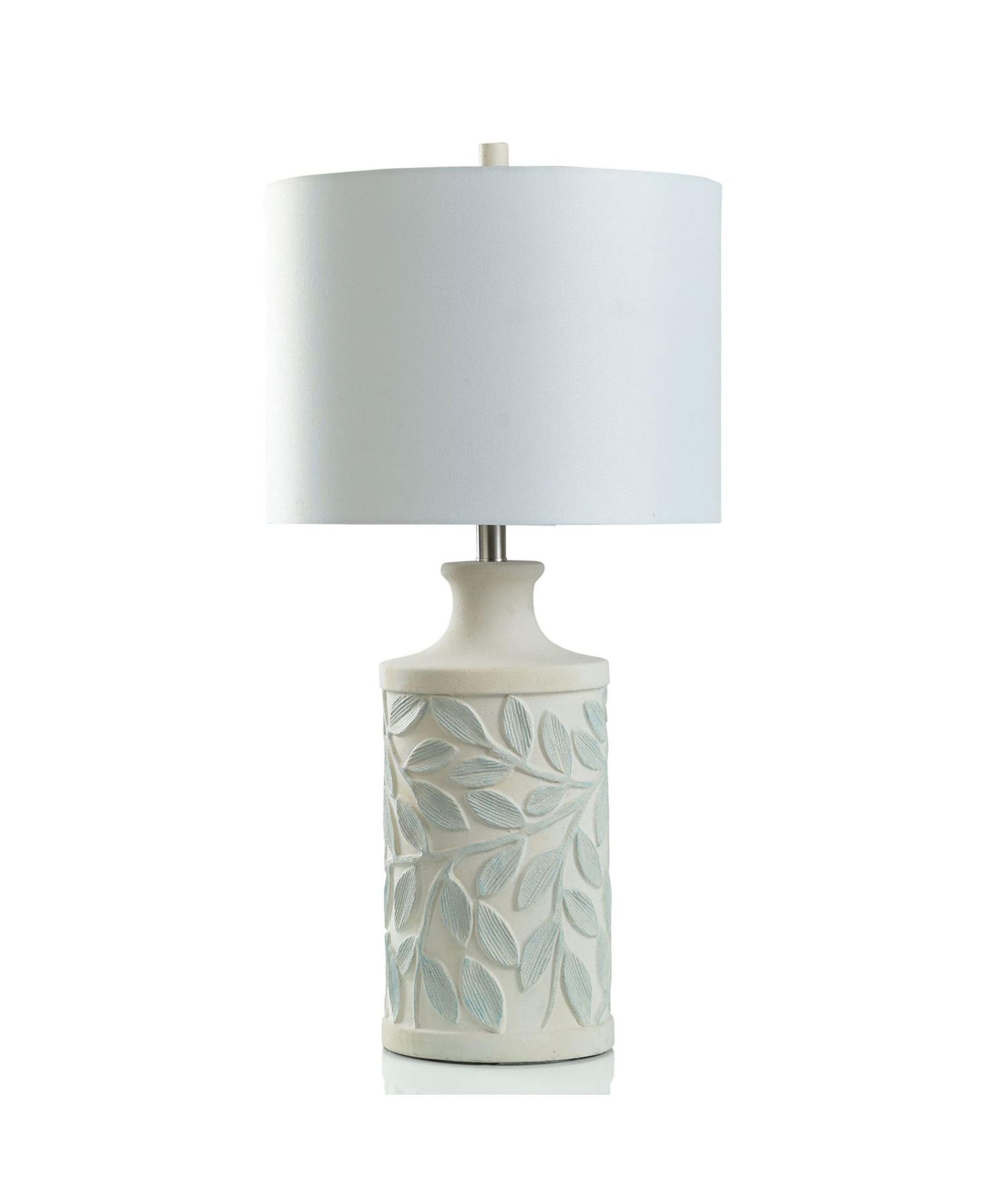 30" Two Tone Textured Leaf Motif Table Lamp