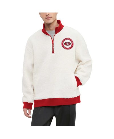 Мужская толстовка Tommy Hilfiger Cream San Francisco 49ers Jordan Sherpa на молнии