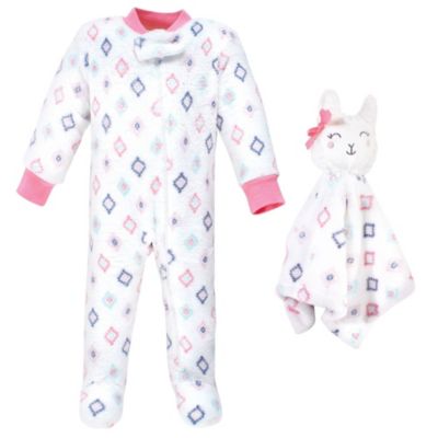 Hudson Baby Baby Girls Hudson Flannel Plush Sleep and Play and Security Toy