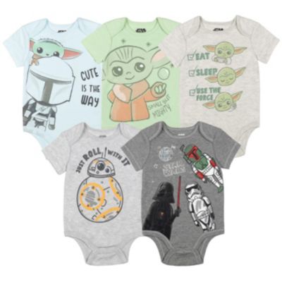 Star Wars Baby Boys (0-24 Months) 5-Pack Chewbacca Short-Sleeve Bodysuits