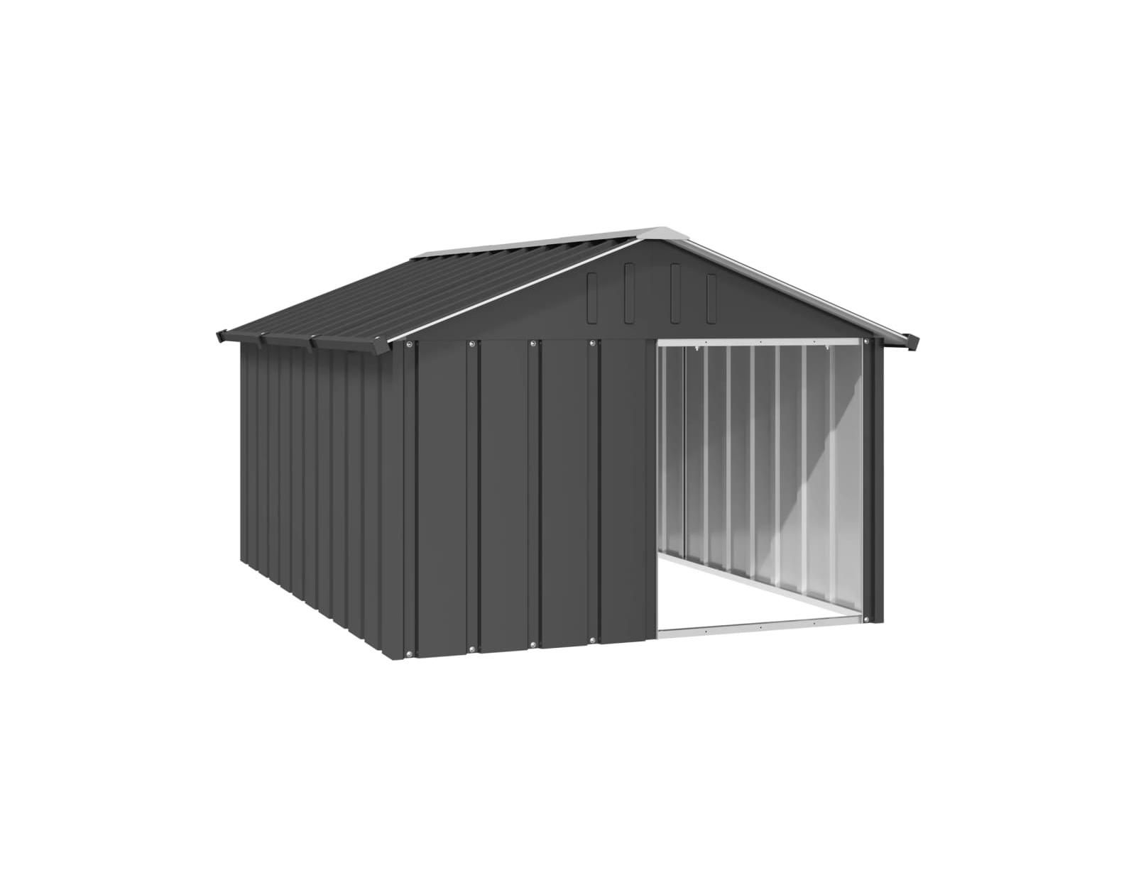 Dog House Anthracite Galvanized Steel Large Durable Dog House
