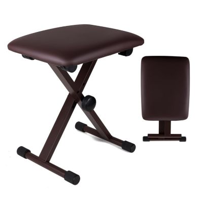 5 Core Keyboard Bench 2" Padded Cushioned Piano Stool, регулируемый по высоте, складной, KBB 02 BR