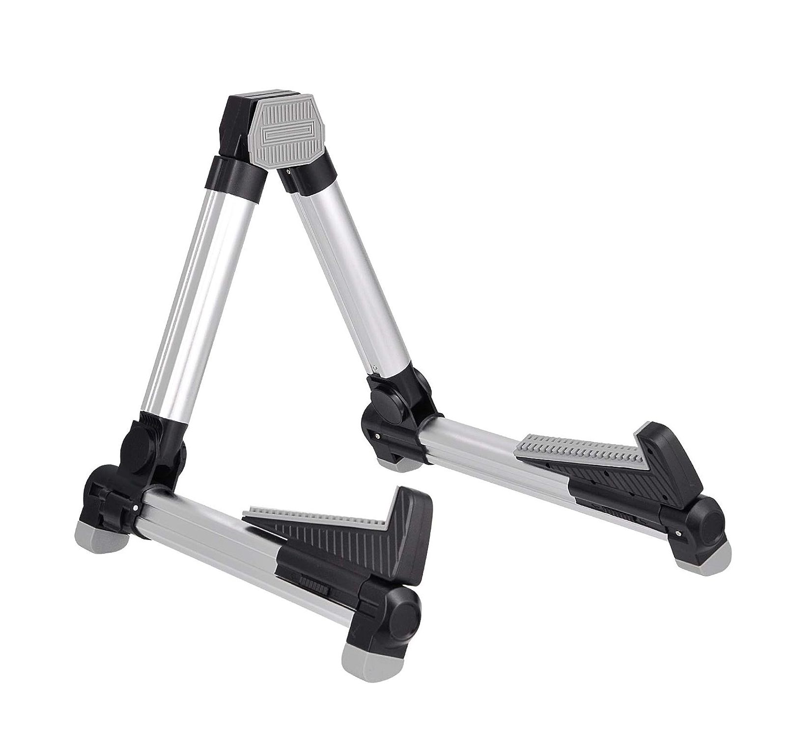 5 Core Guitar Stand Floor Adjustable Aluminum Alloy A Frame Universal Folding Acoustic Electric Bass Mandolin Banjo Violin Stands For On Stage Studio - GSS AL SLV