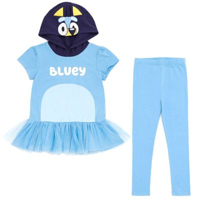 Комплект Bluey Girls Bingo Cosplay T-Shirt Dress и леггинсы