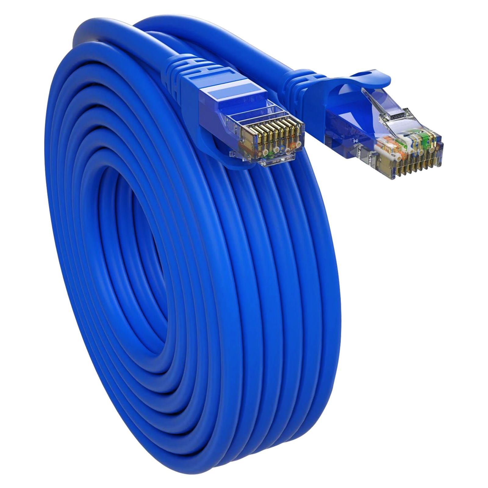 Ethernet-кабель 5 Core 20 ft Long Cat 6 Computer Internet Patch Cord High Speed WiFi RJ45 для Gaming Indoor Outdoor Use - ET 20FT BLU