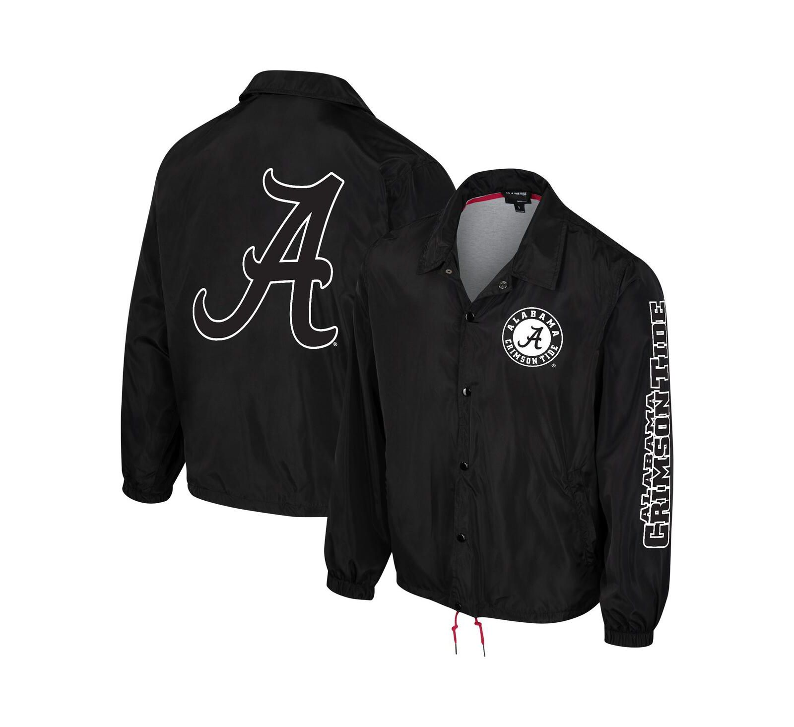 Мужская и женская куртка The Wild Collective Black Alabama Crimson Tide Coaches Full-Snap