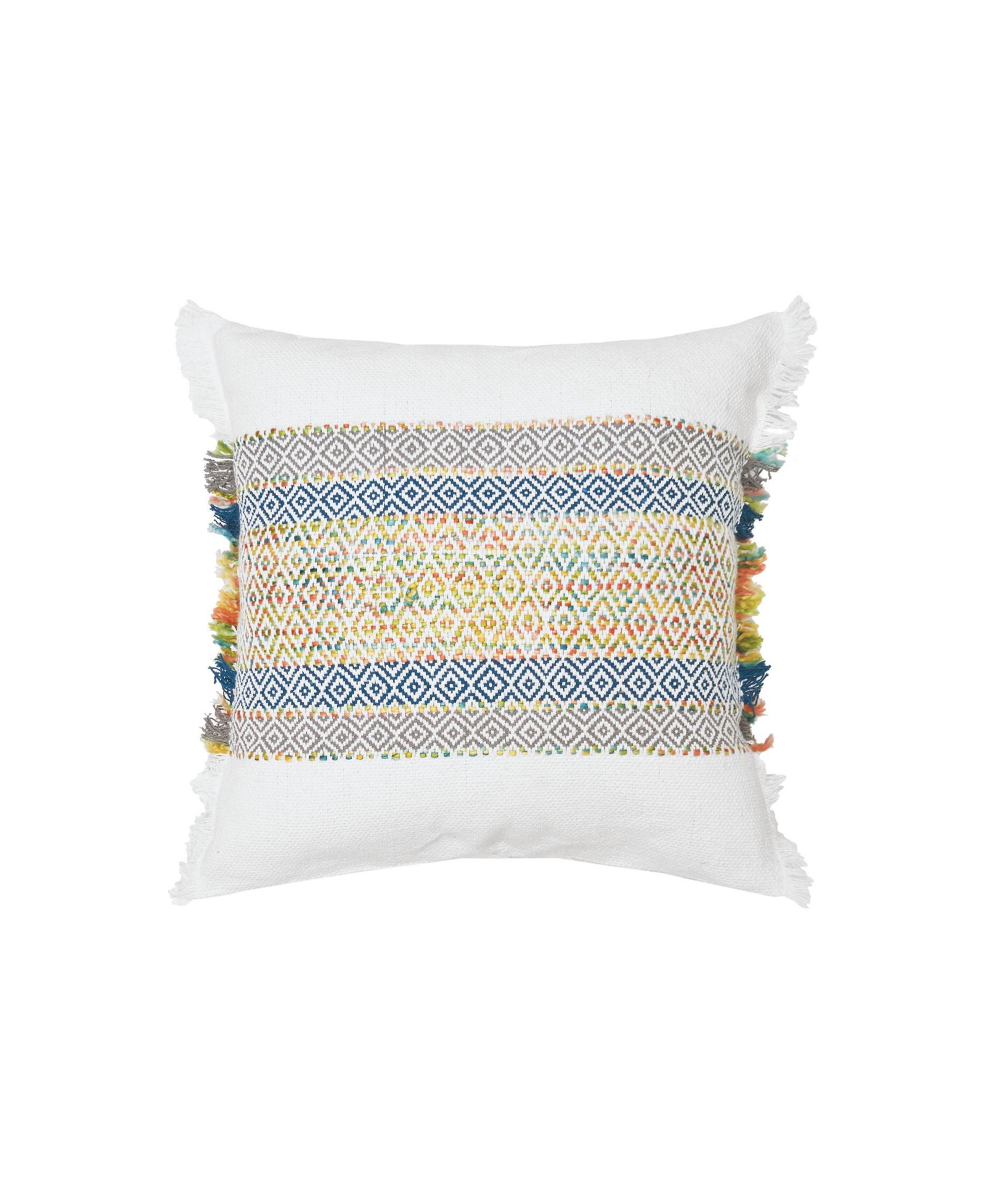 Декоративная подушка carol & frank Ashley Rainbow Diamond Handwoven 100% Cotton 22" x 22"