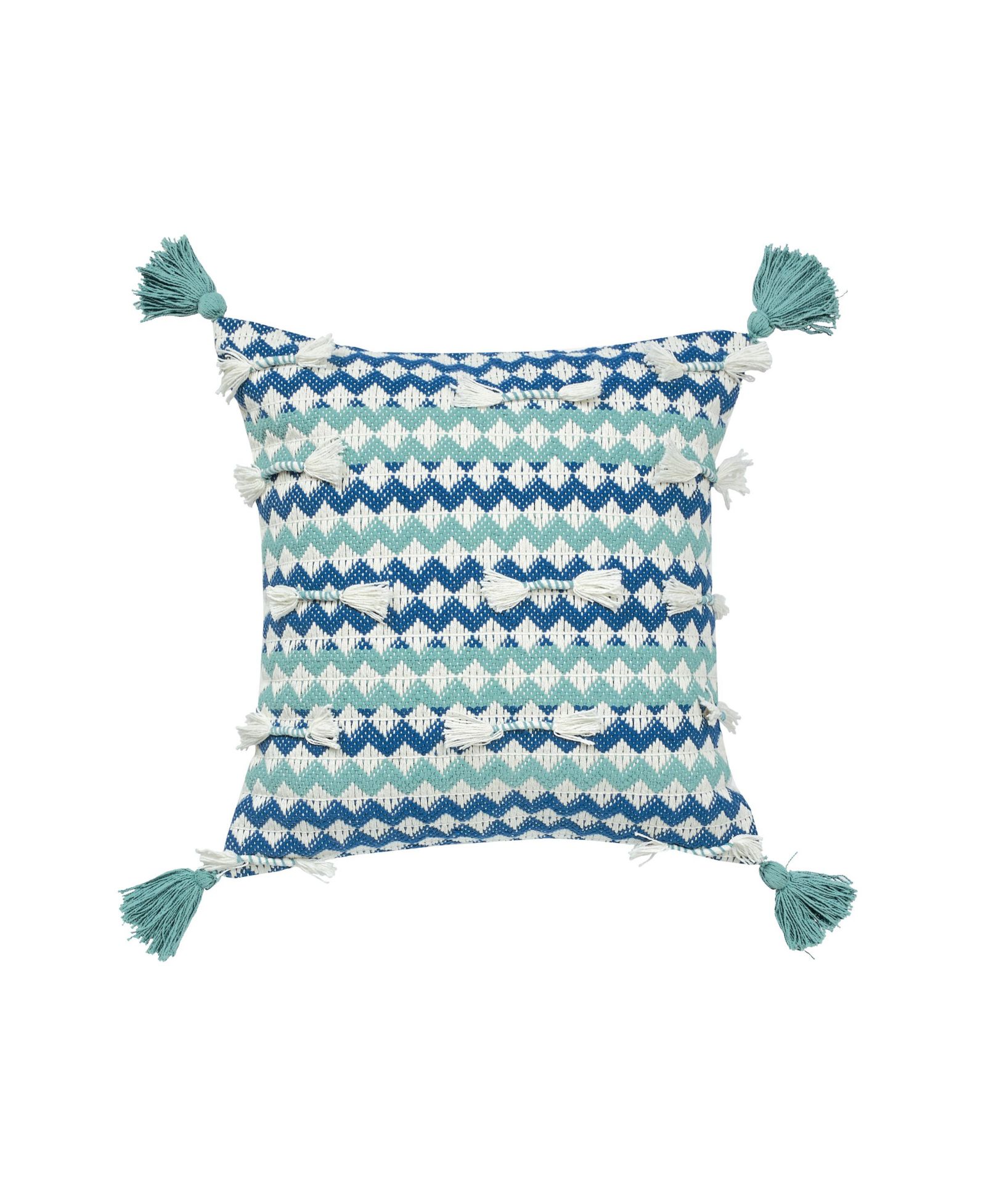 carol & frank Jensen Surf Woven Tasseled Pillow Decor Decoration Throw Pillow