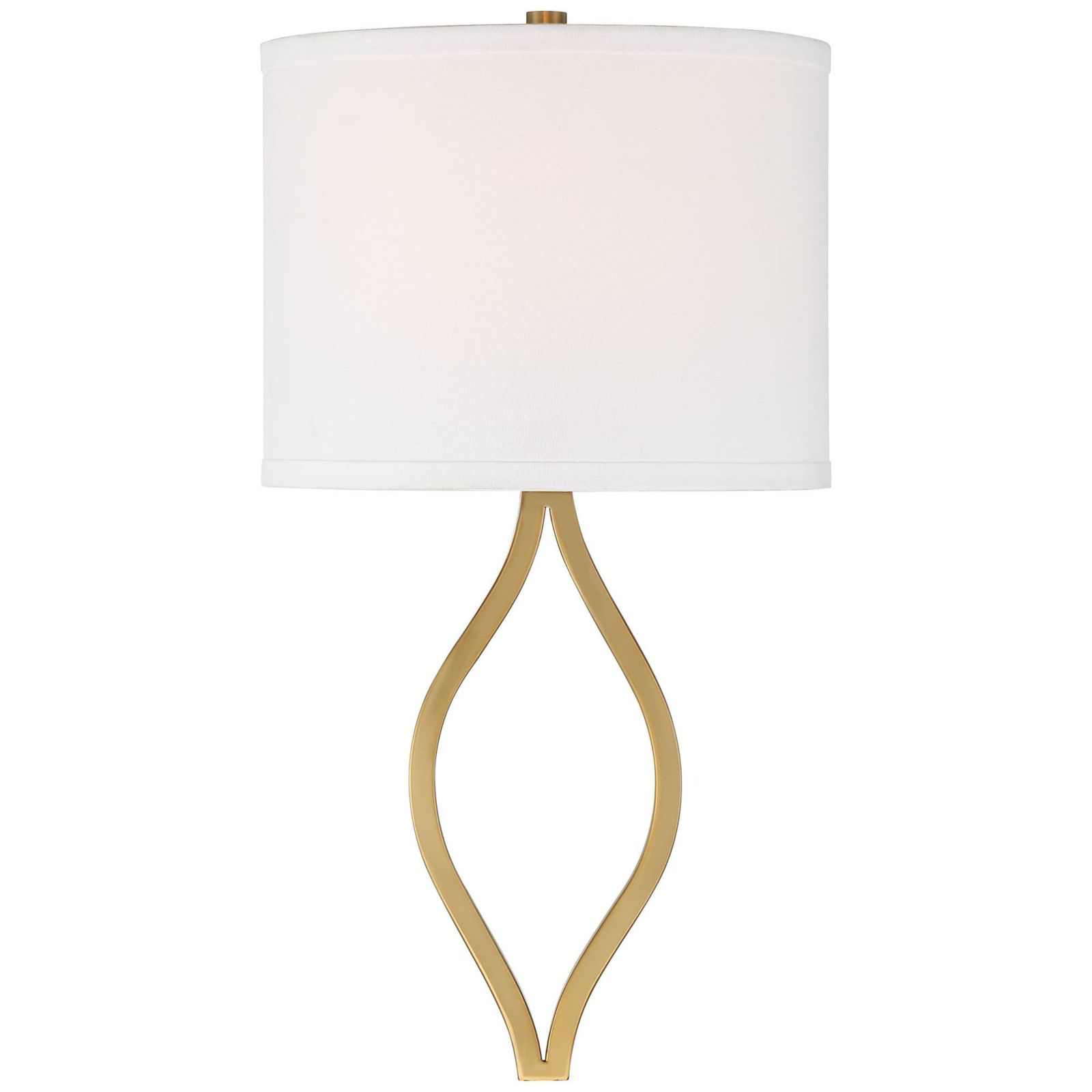 Настенный светильник Possini Euro Design Modern Wall Light Sconce Warm Brass Half Moon Linen Shade