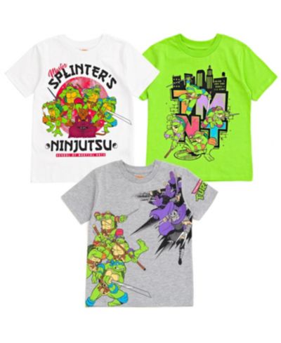 Детские футболки Teenage Mutant Ninja Turtles Leonardo Michelangelo Donatello Raphael 3 Pack