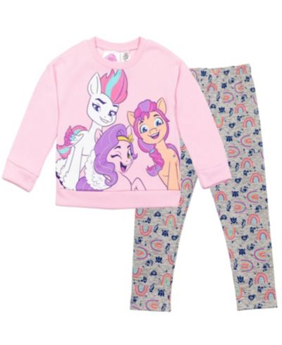 My Little Pony Toddler Girls My Pony Sunny Pipp Zipp Fleece Pullover Sweatshirt Legging Set Toddler|Child