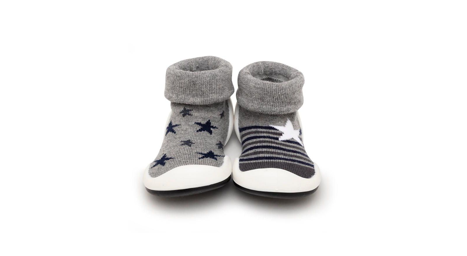 Komuello Детские носочки-пинетки Stars & Stripes - Grey