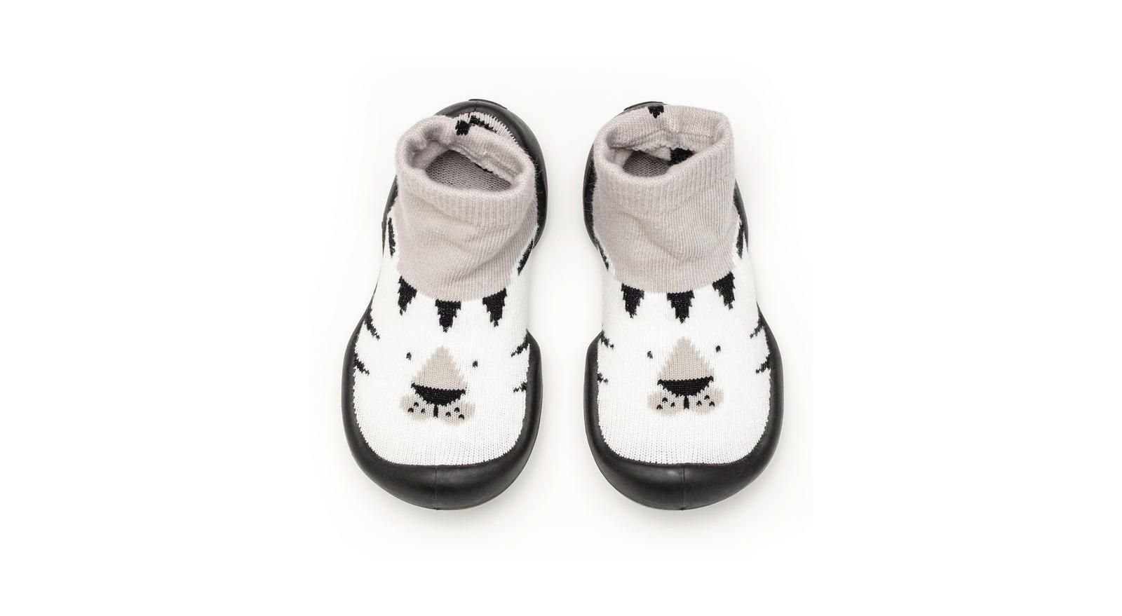 Komuello Infant Boys Breathable Washable Non-Slip Sock Shoes White Tiger