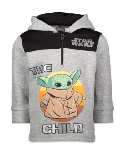 Детская флисовая худи с полузастежкой Star Wars The Mandalorian для мальчиков 2T-5T