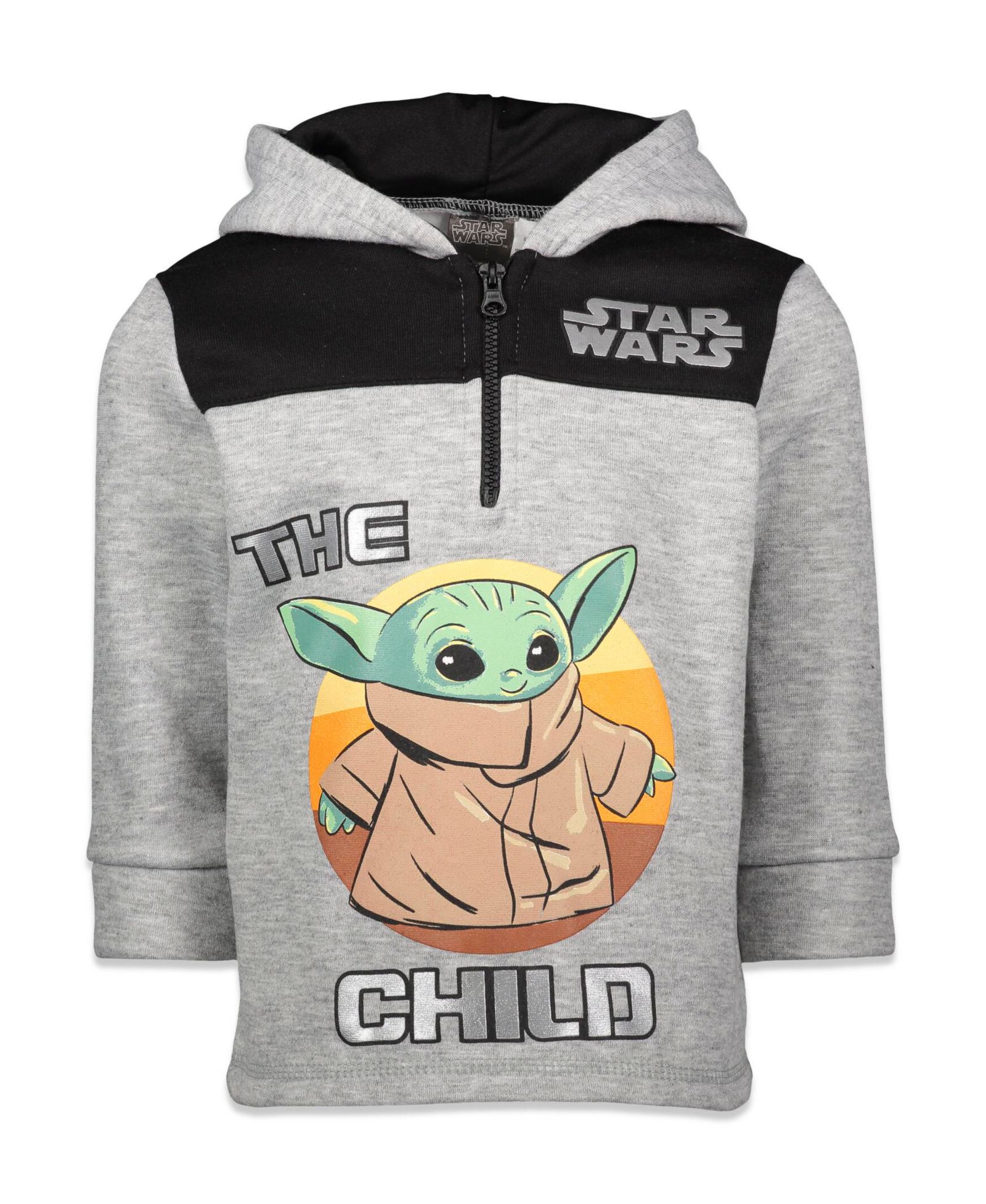 Star Wars детский флисовый худи на молнии до половины с капюшоном The Mandalorian The Child для мальчиков