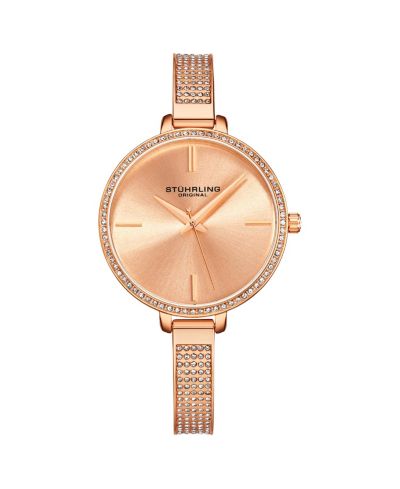 Ladies Quartz Watch Crystal Studded Bezel, Crystal Studded Bracelet Watch