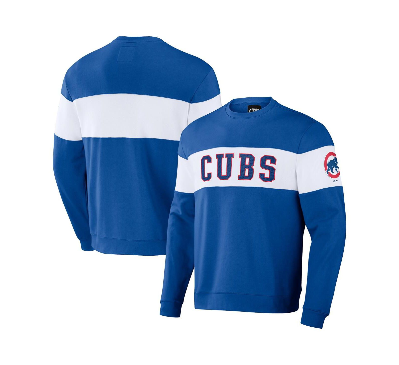 Мужской свитшот Fanatics Darius Rucker Collection Royal Chicago Cubs Stripe Pullover