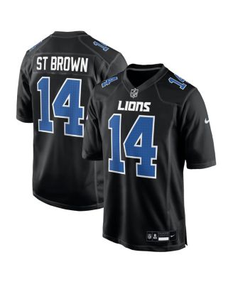 Мужская джерси Nike Amon-Ra St. Brown Carbon Black Detroit Lions