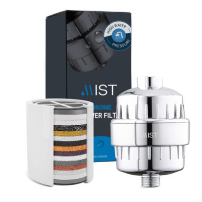 Mist Chrome Shower Filter – 15-Stage Water Softening, Replaceable Cartridge, Removes Chlorine & Odor, Improves Skin, Hair & Nails