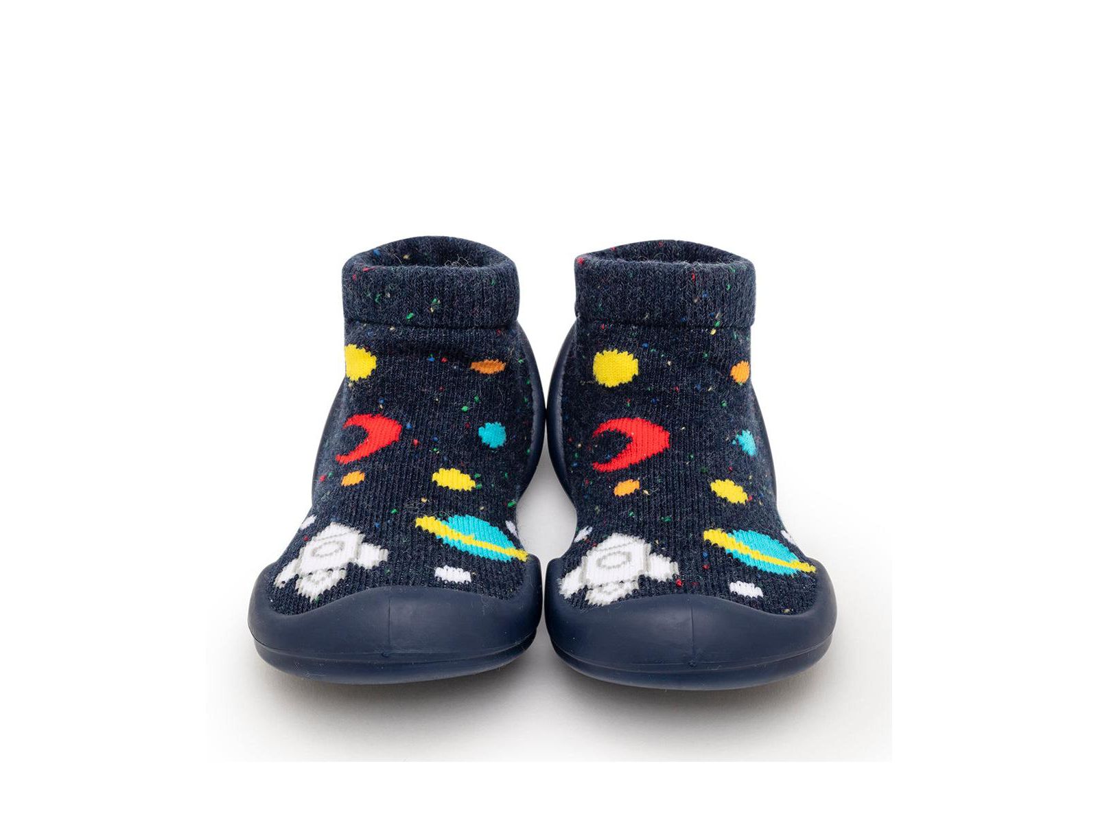 Komuello Baby Boys First Walk Sock Shoes Galaxy