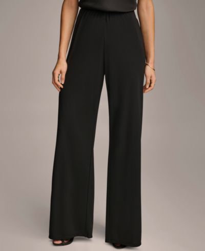Женские брюки из джерси Donna Karan New York с широкими штанинами