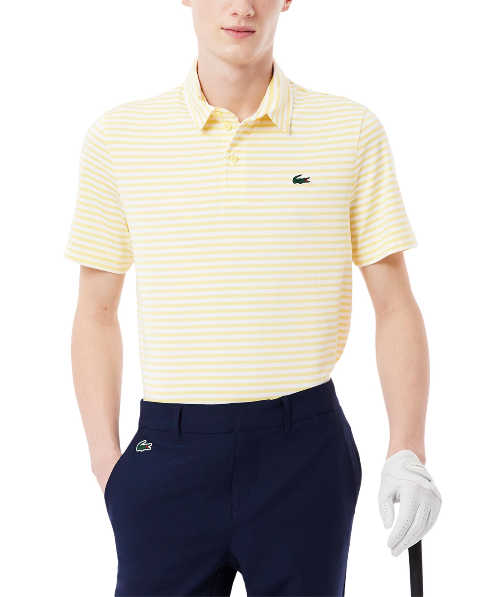 Мужская рубашка поло Lacoste Short Sleeve Striped Performance