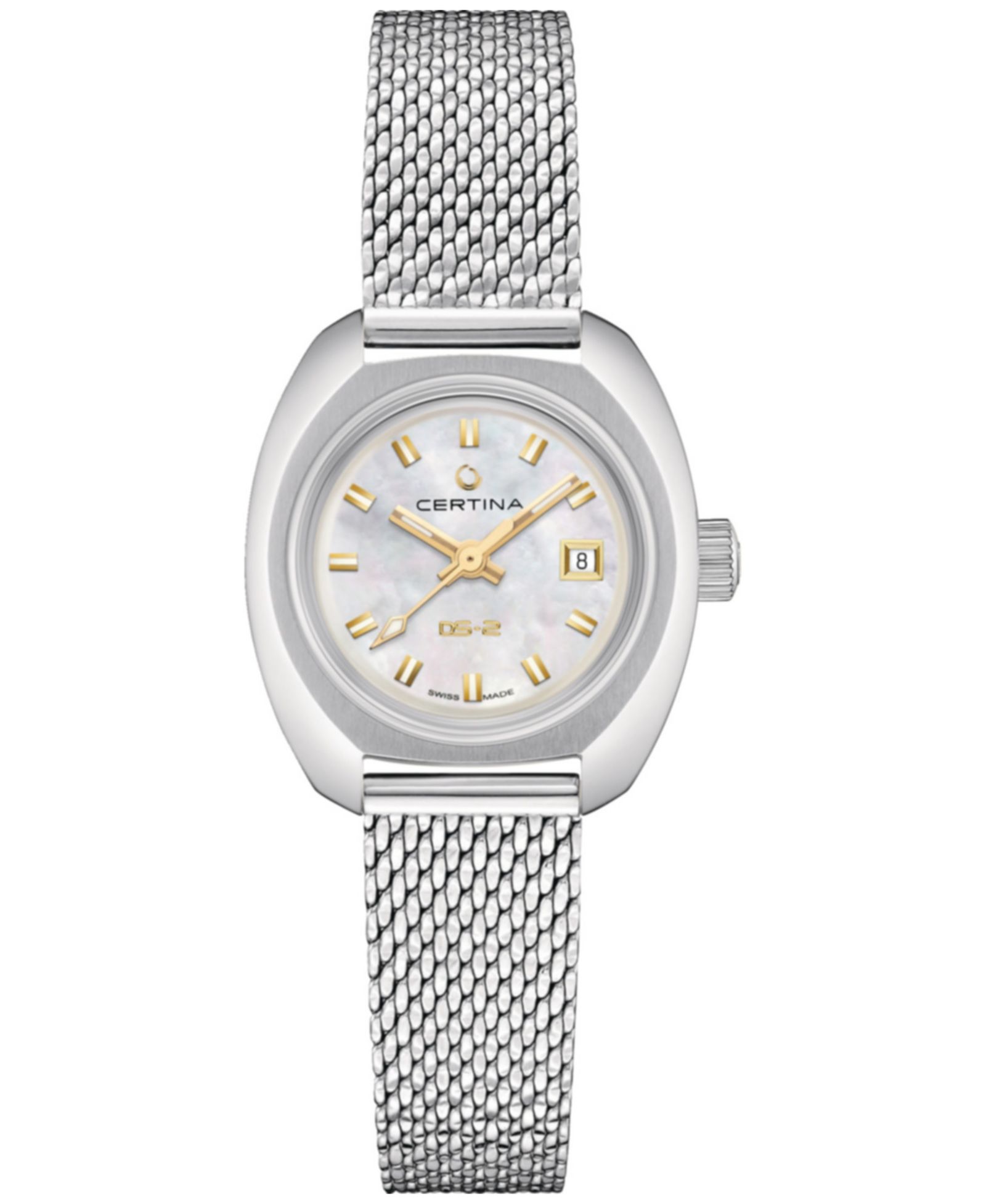 Certina Women's Swiss Automatic DS-2 Lady Stainless Steel Mesh Bracelet Watch 28mm
