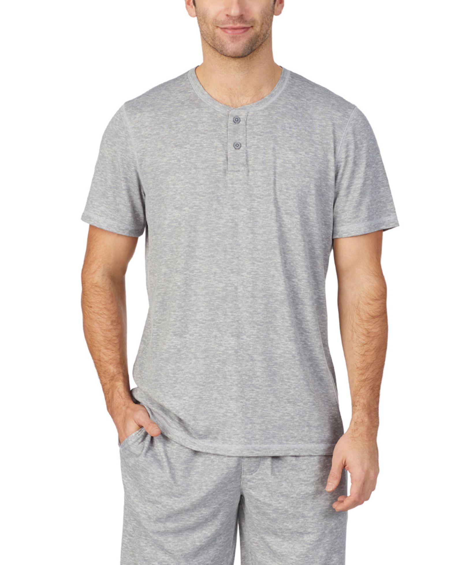 Мужской джемпер Cuddl Duds Far-Infrared Enhance Sleep Short Sleeves Henley Top