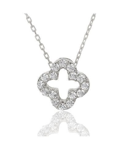 Подвеска-кулон Suzy Levian Sterling Silver Cubic Zirconia Mini Clover