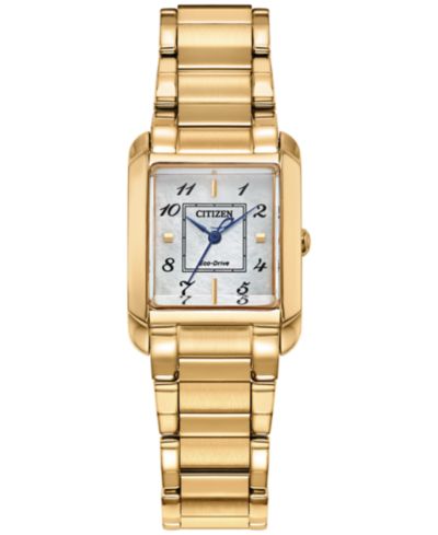 Женские часы Citizen Eco-Drive Bianca Gold-Tone Stainless Steel, 28mm