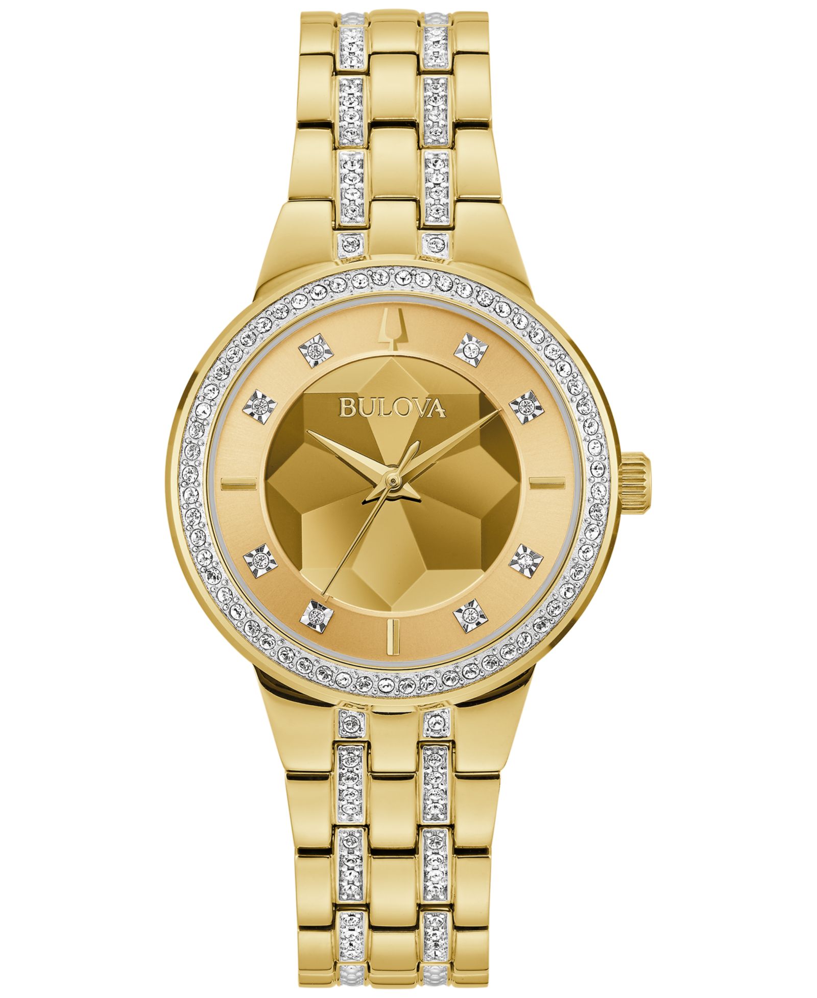 Женские часы Bulova Women's Phantom Gold-Tone Stainless Steel Bracelet 33mm