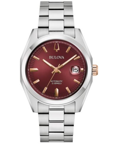 Bulova Мужские Automatic Surveyor Stainless Steel Bracelet Watch 39mm