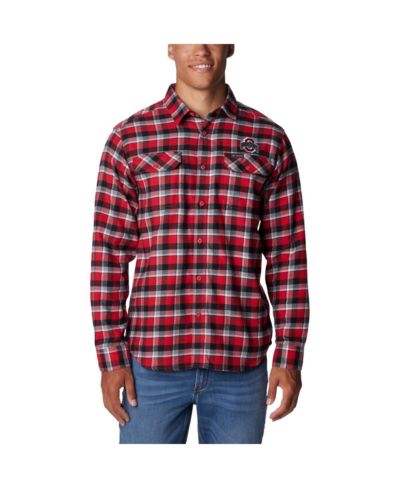 Мужская фланелевая рубашка Columbia Scarlet Ohio State Buckeyes Flare Gun Long Sleeve