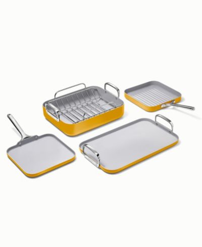 Набор кухонной посуды Caraway Non-Stick Ceramic-Coated, 7 предметов, квадратный