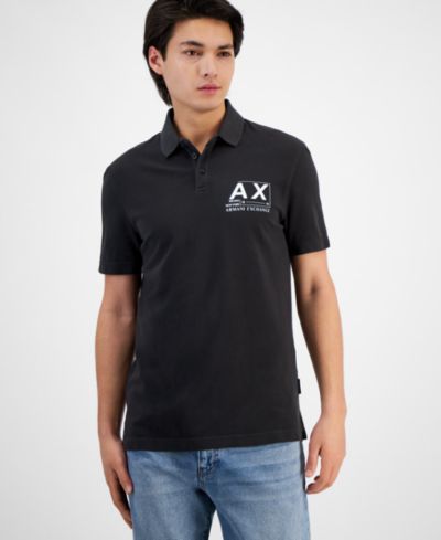 A|X Armani Exchange Мужская рубашка-поло с логотипом Sun-Faded