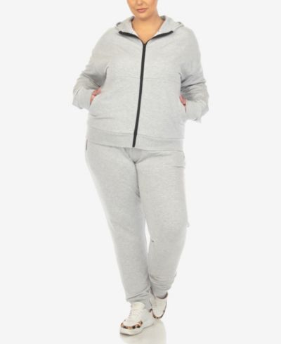 White Mark Комплект спортивного костюма Plus Size Fleece Lined 2-Piece