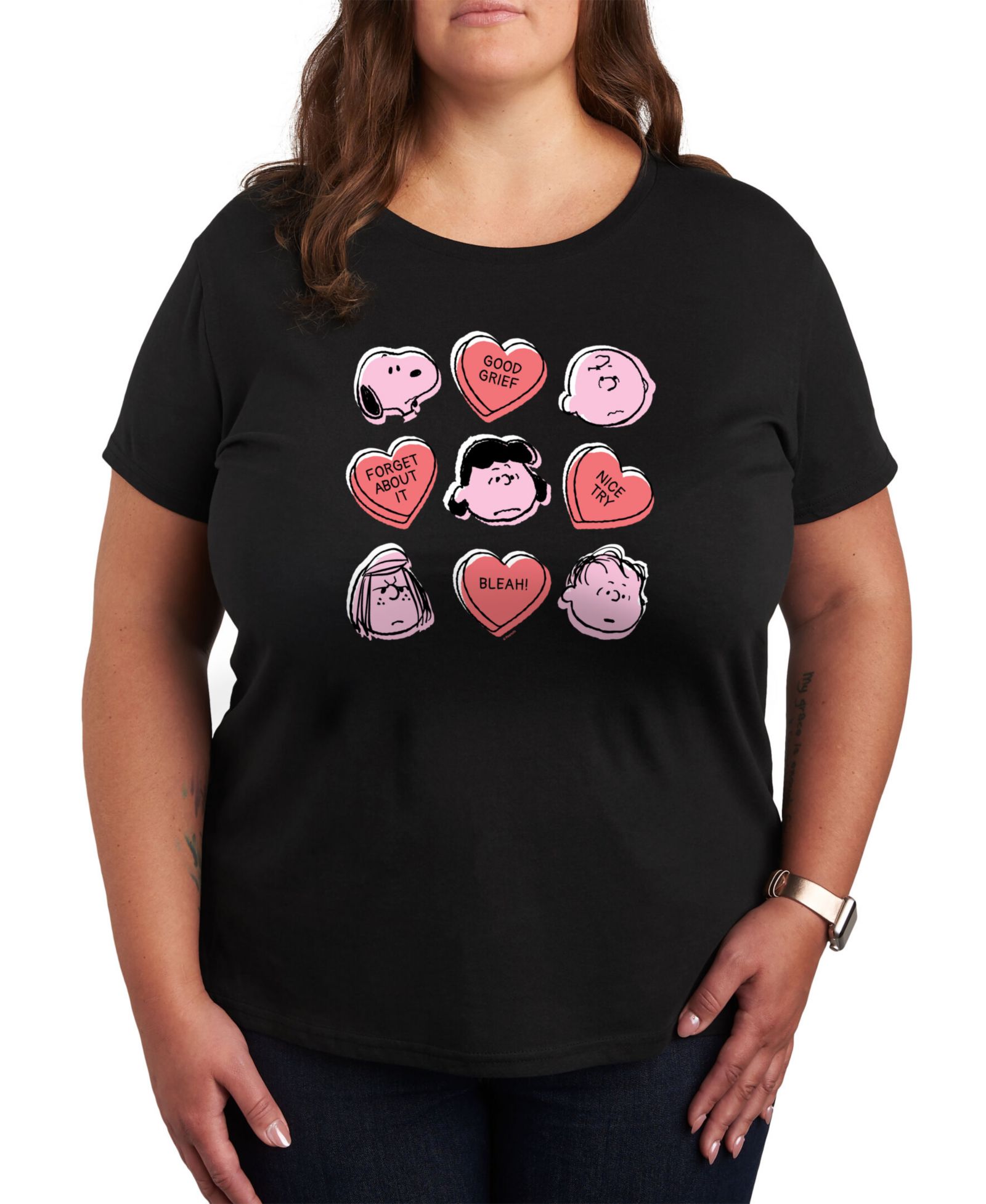 Футболка Air Waves Peanuts Plus Size с графическим принтивом