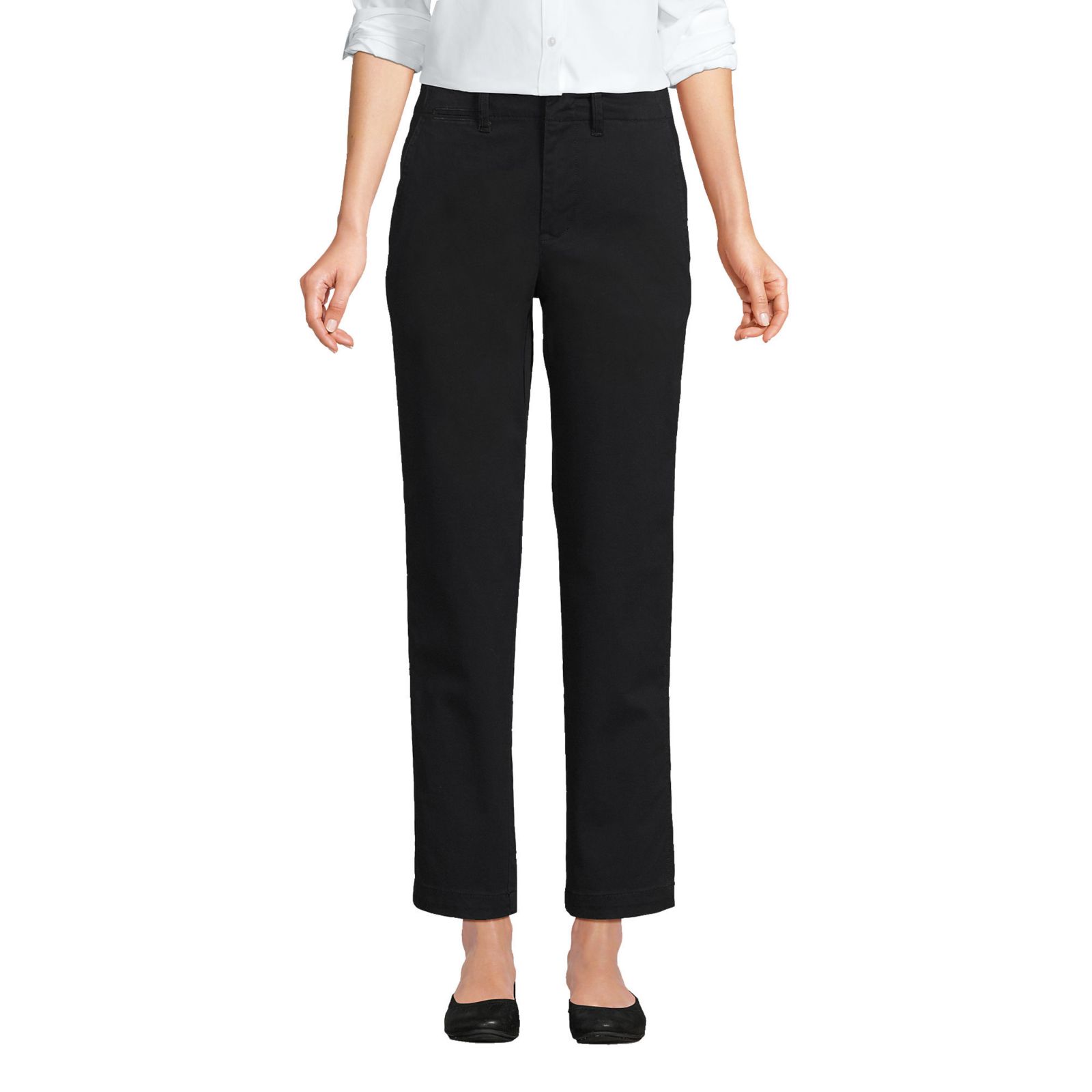 Брюки Lands' End Women's Mid Rise Classic Straight Leg Chino Ankle