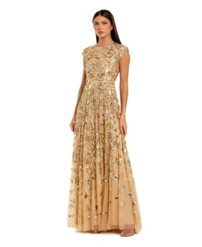 Вечернее платье Mac Duggal с пайетками и сеткой