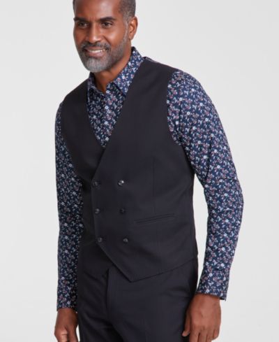 Мужской жилет Tayion Collection Classic-Fit Solid Double-Breasted