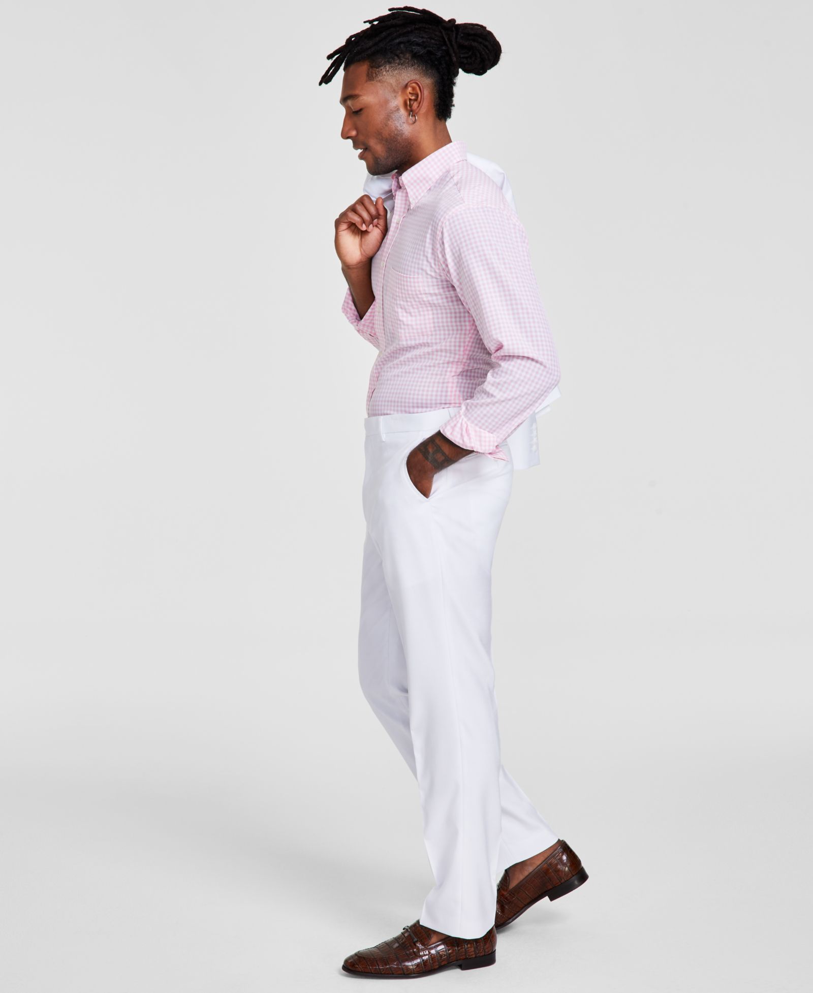Tayion Collection Men's Classic-Fit Solid Suit Separate Pants