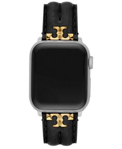 Tory Burch Черный кожаный ремешок The Kira для Apple Watch® 38mm-45mm