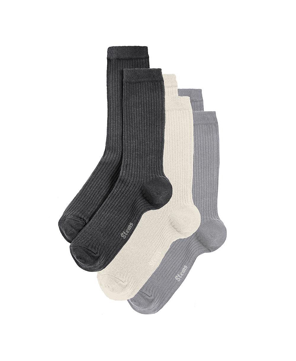 Stems Women's 3 Pack - Cotton Cashmere Crew Socks