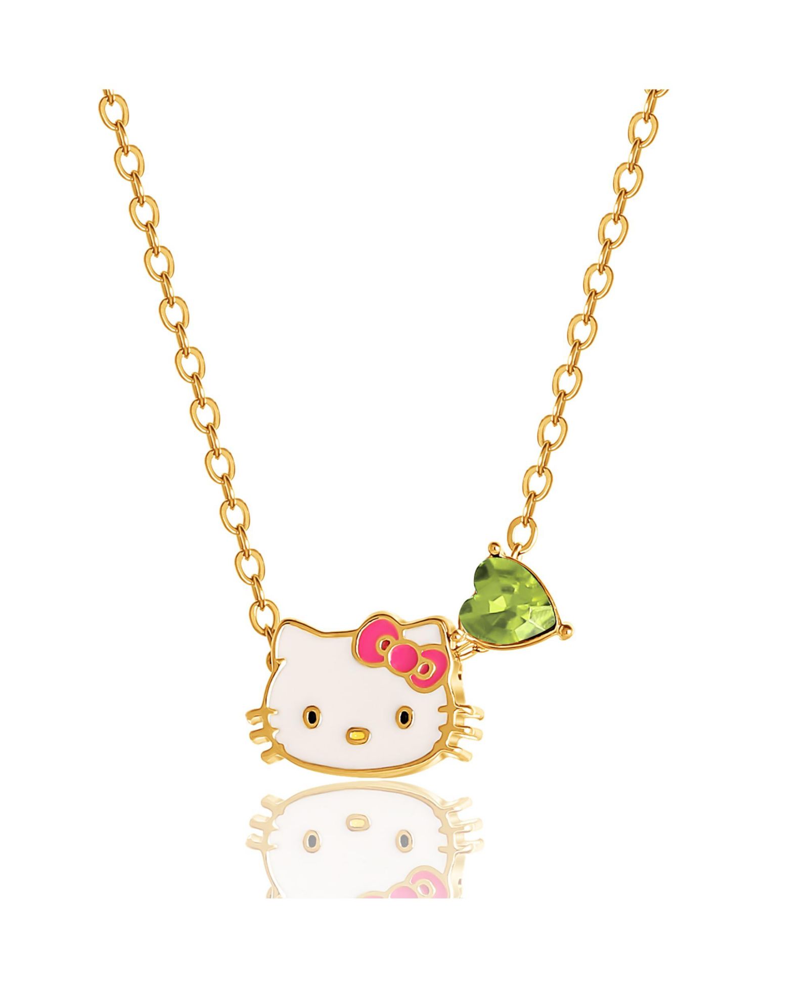 Sanrio Hello Kitty кулон-подвеска Heart Birthstone, цепь 16 + 2''