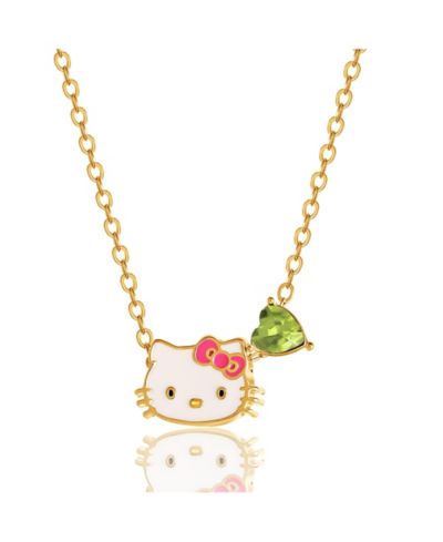 Sanrio Hello Kitty кулон-подвеска Heart Birthstone, цепь 16 + 2''