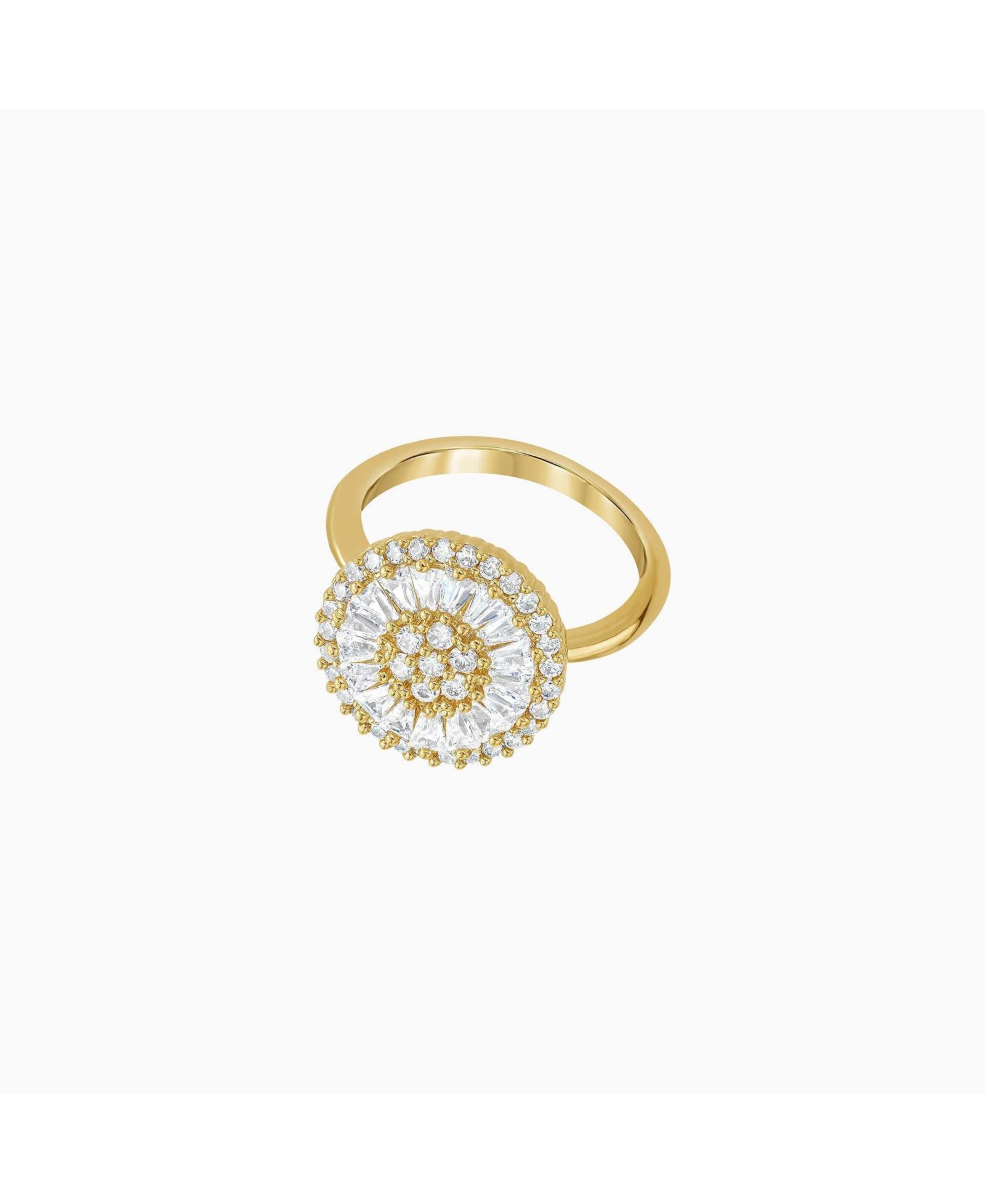 14k Gold Plated Elise Ring Dainty Crystal Sparkle Trendy