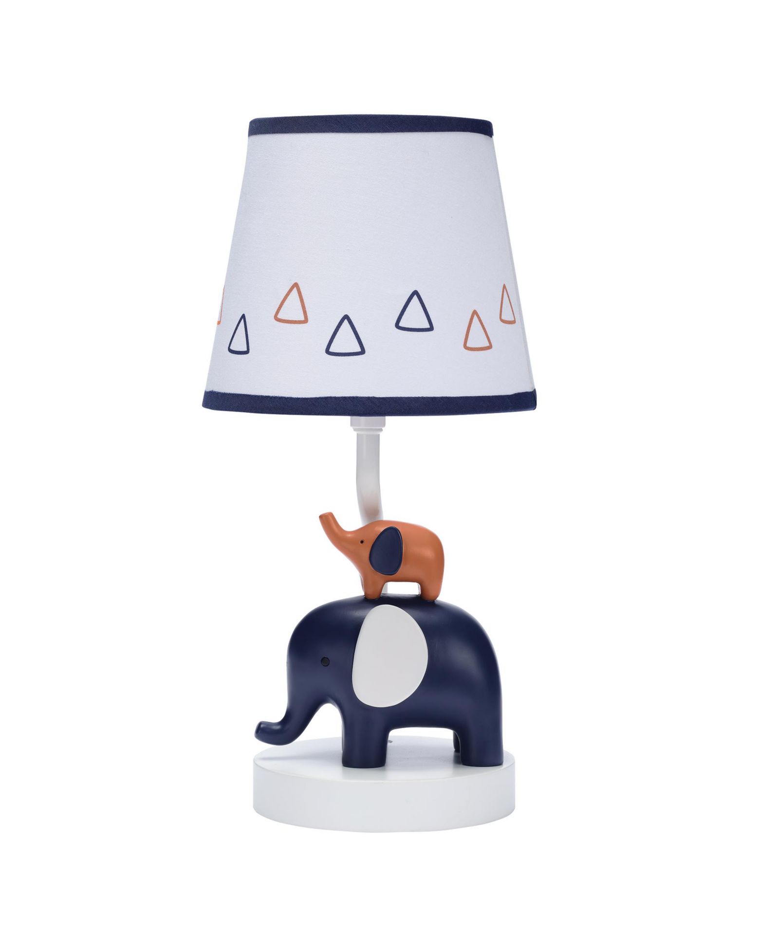 Lambs & Ivy Playful Elephant Nursery Lamp with Shade and Light Bulb