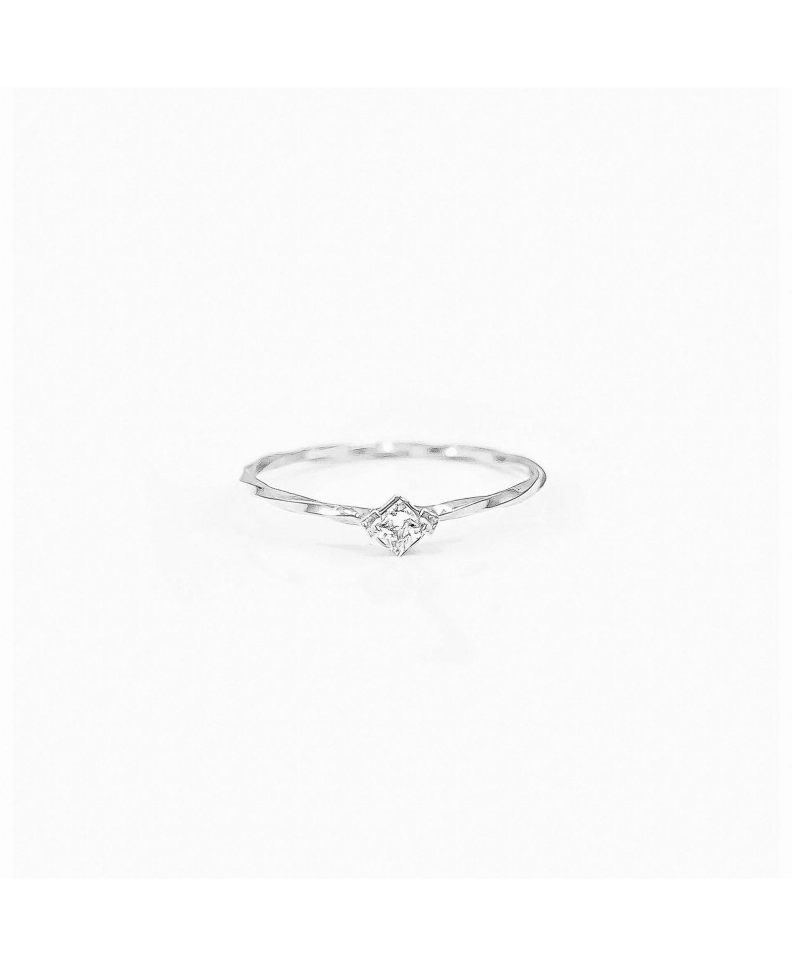 Минималистичное кольцо Bearfruit Jewelry с тонким кристаллом и напылением 14k Gold